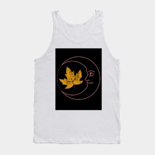 Moon and a Leaf Tank Top